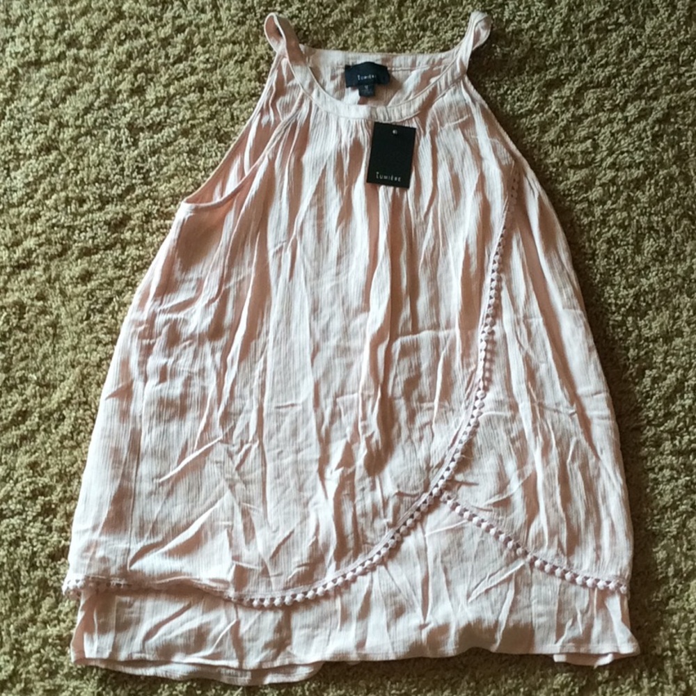 NWT Pink Lumiere Tank Top